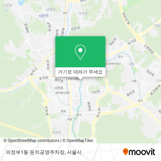 의정부1동 둔치공영주차장 지도