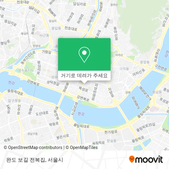 완도 보길 전복집 지도