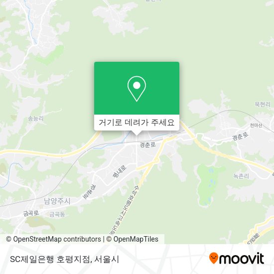 SC제일은행 호평지점 지도
