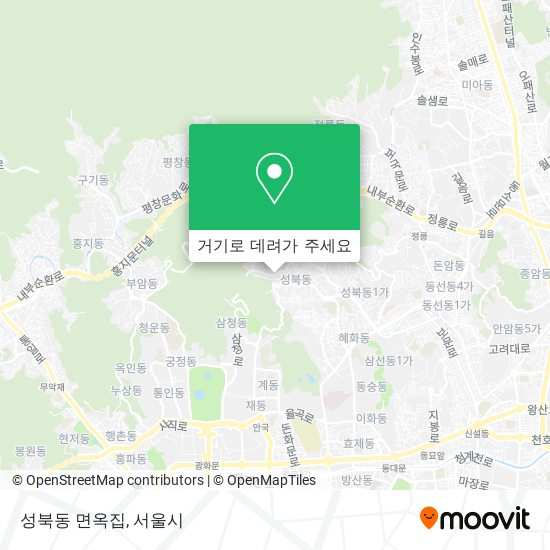 성북동 면옥집 지도