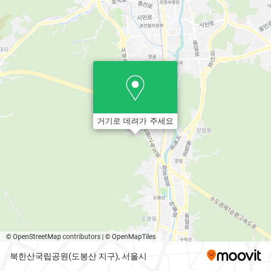 북한산국립공원(도봉산 지구) 지도