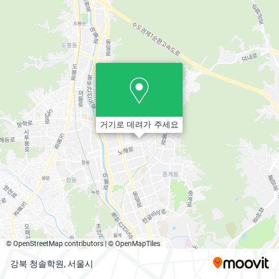 강북 청솔학원 지도