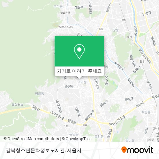 강북청소년문화정보도서관 지도