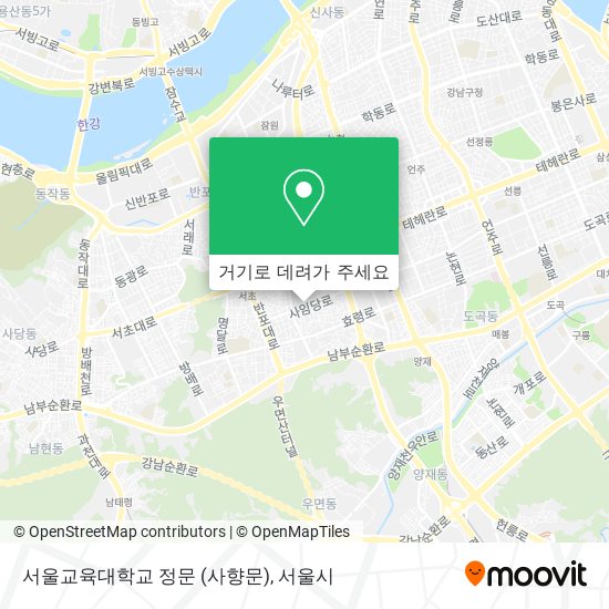 서울교육대학교 정문 (사향문) 지도