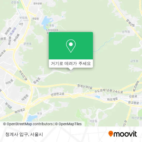 청계사 입구 지도