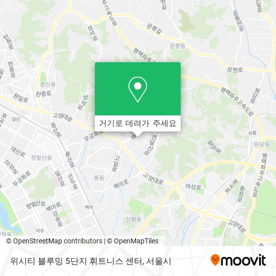 위시티 블루밍 5단지 휘트니스 센터 지도