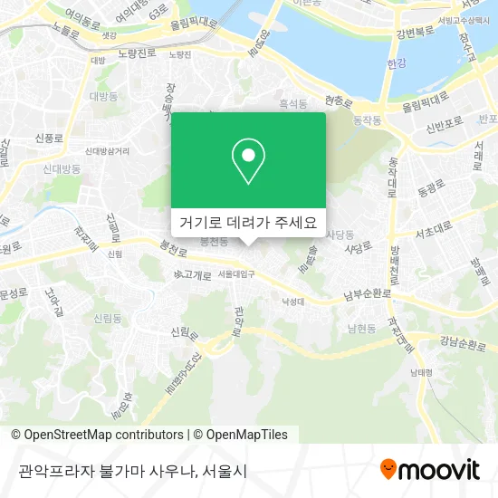 관악프라자 불가마 사우나 지도