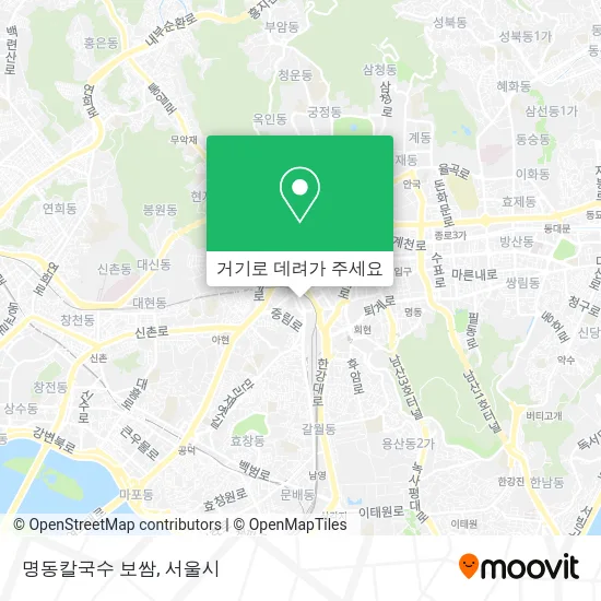 명동칼국수 보쌈 지도