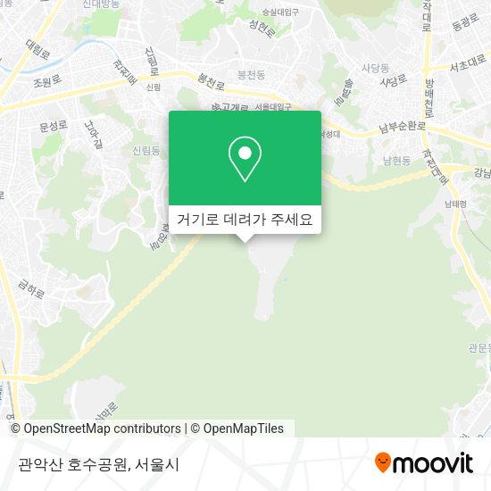 관악산 호수공원 지도