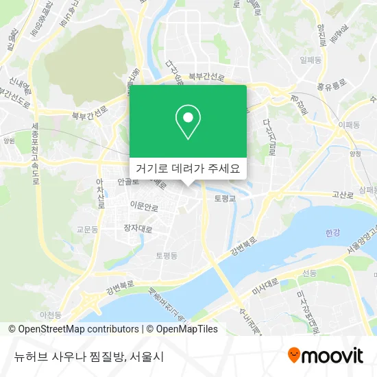 뉴허브 사우나 찜질방 지도