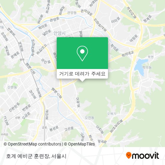 호계 예비군 훈련장 지도