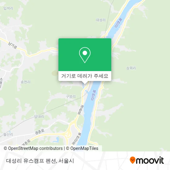 대성리 유스캠프 펜션 지도