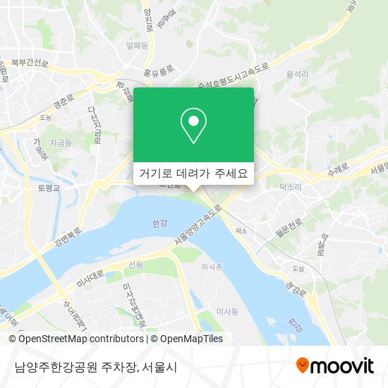 남양주한강공원 주차장 지도