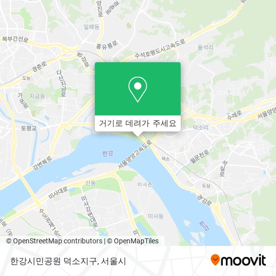 한강시민공원 덕소지구 지도