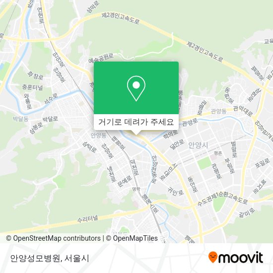 안양성모병원 지도