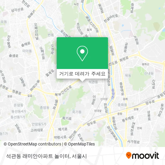 석관동 래미안아파트 놀이터 지도