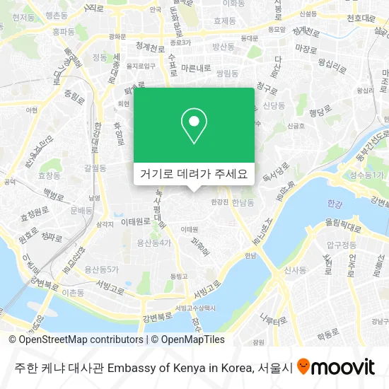주한 케냐 대사관 Embassy of Kenya in Korea 지도