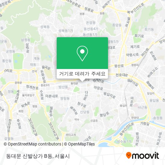 동대문 신발상가 B동 지도