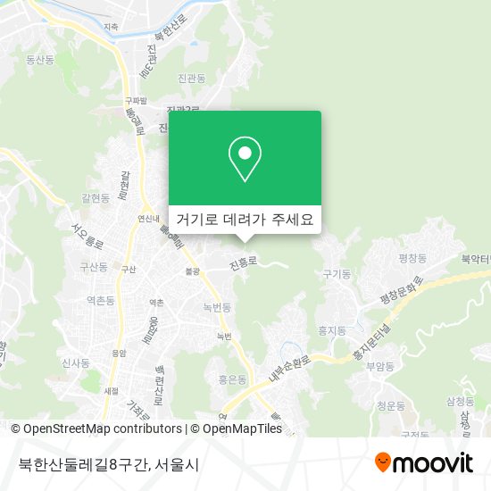 북한산둘레길8구간 지도