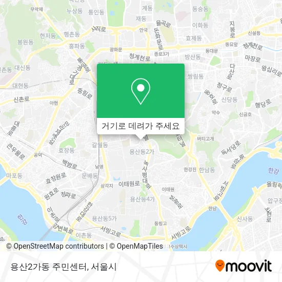 용산2가동 주민센터 지도