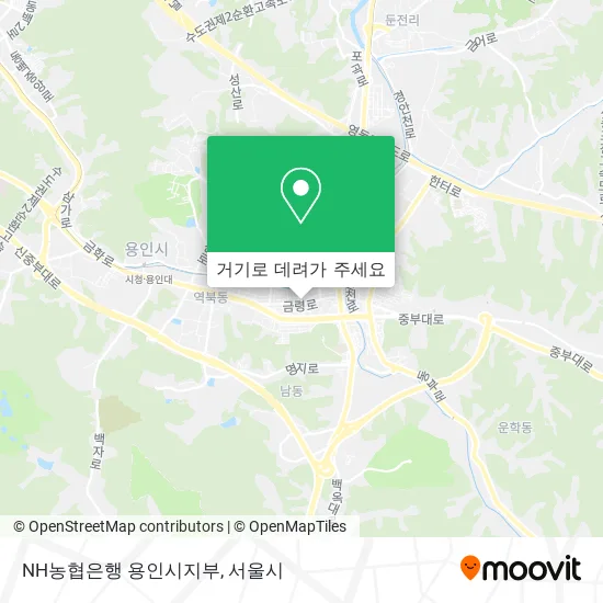 NH농협은행 용인시지부 지도