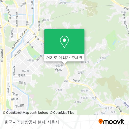 한국지역난방공사 본사 지도