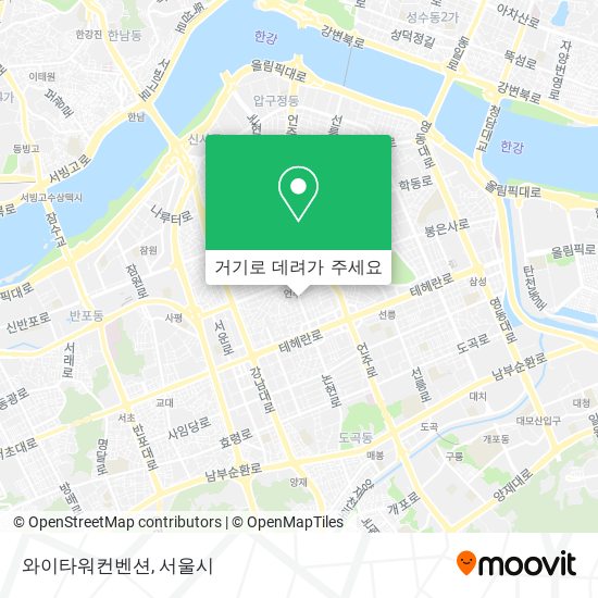 와이타워컨벤션 지도