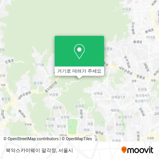 북악스카이웨이 팔각정 지도