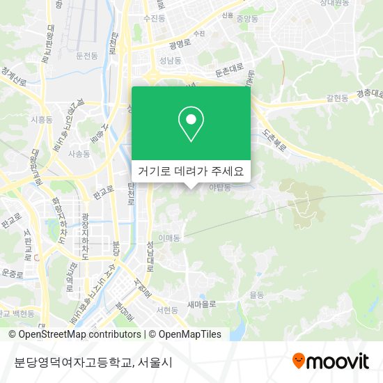 분당영덕여자고등학교 지도