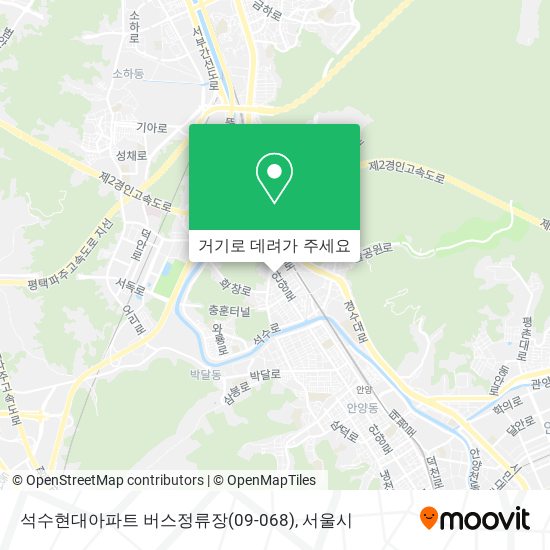 석수현대아파트 버스정류장(09-068) 지도