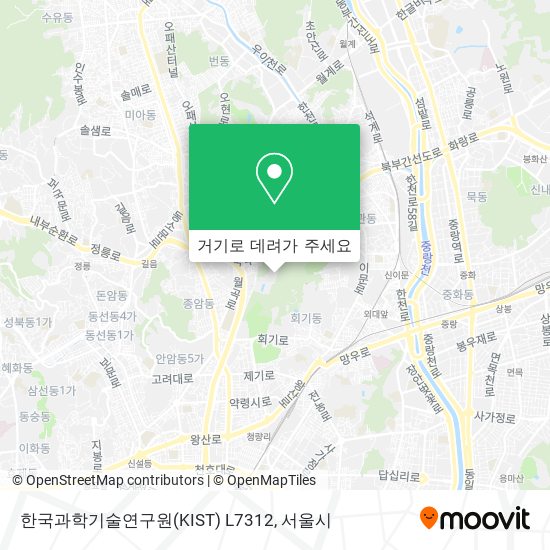 한국과학기술연구원(KIST) L7312 지도