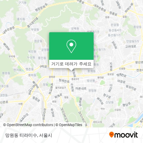 망원동 티라미수 지도