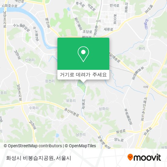화성시 비봉습지공원 지도