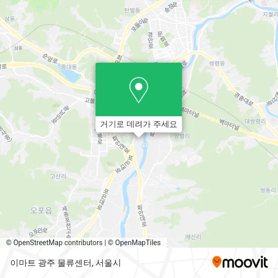 이마트 광주 물류센터 지도