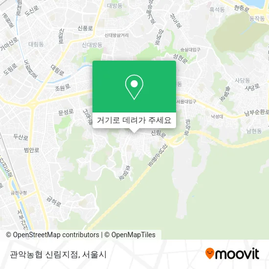 관악농협 신림지점 지도