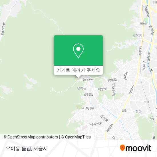 우이동 돌집 지도