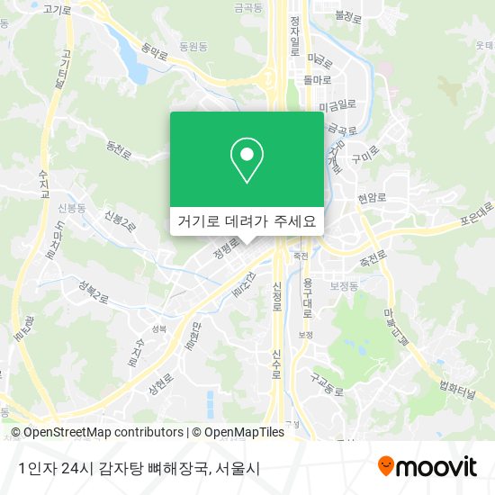 1인자 24시 감자탕 뼈해장국 지도