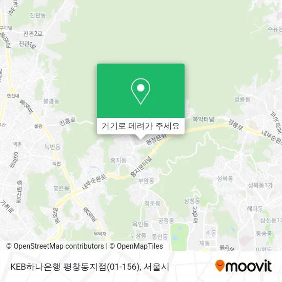 KEB하나은행 평창동지점(01-156) 지도
