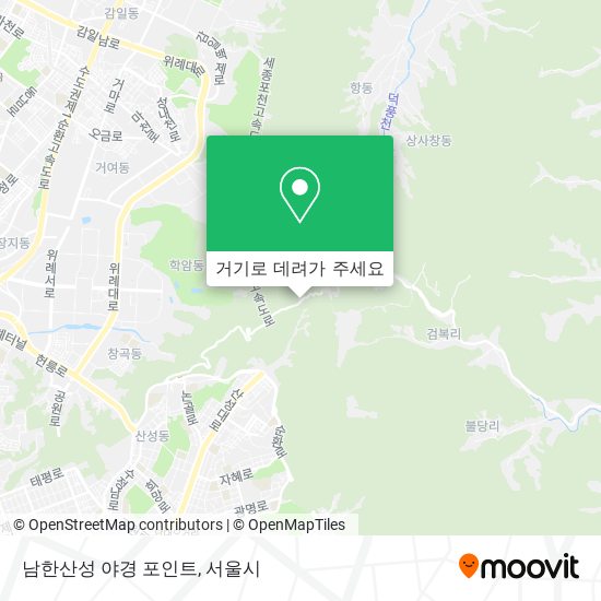 남한산성 야경 포인트 지도