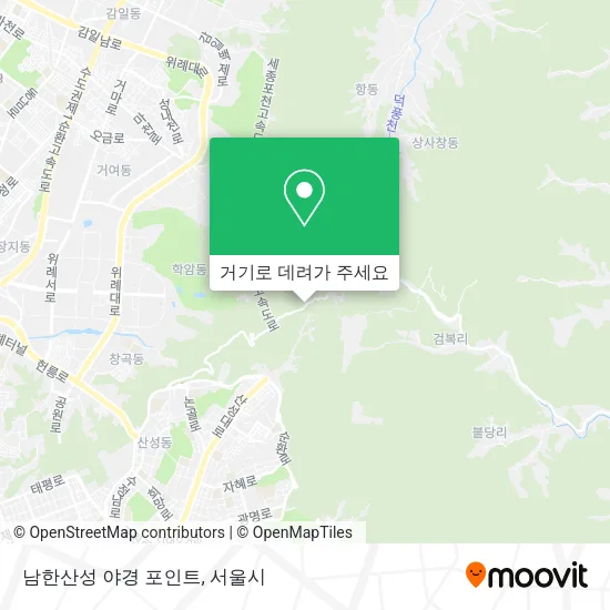 남한산성 야경 포인트 지도