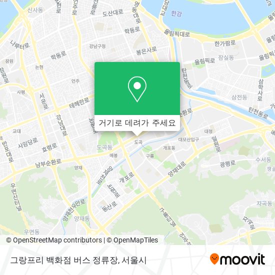 그랑프리 백화점 버스 정류장 지도