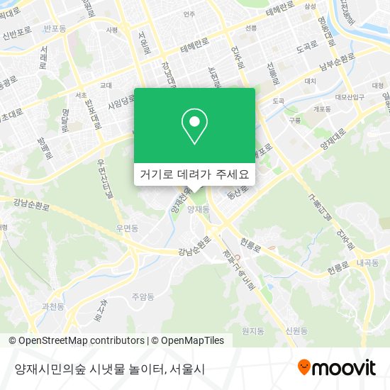 양재시민의숲 시냇물 놀이터 지도