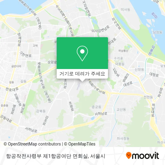 항공작전사령부 제1항공여단 면회실 지도