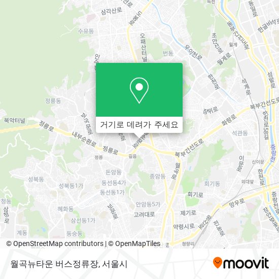 월곡뉴타운 버스정류장 지도