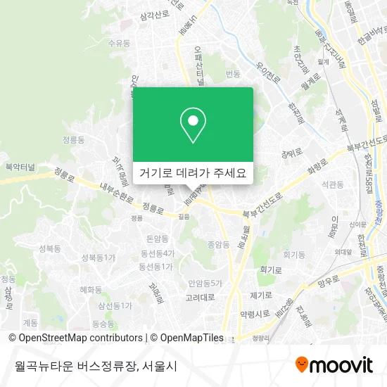 월곡뉴타운 버스정류장 지도