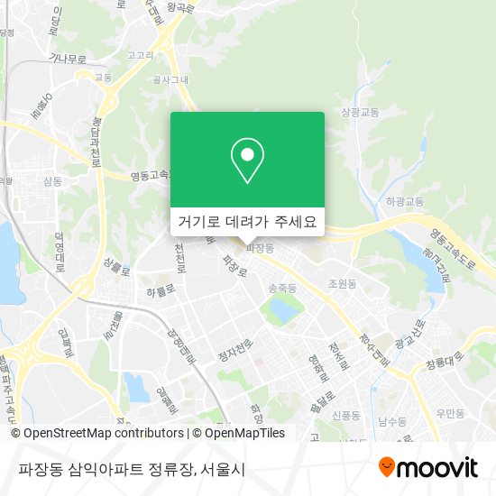 파장동 삼익아파트 정류장 지도