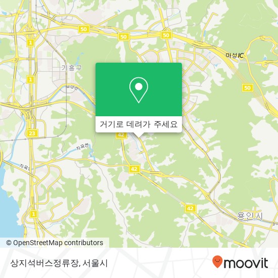 상지석버스정류장 지도