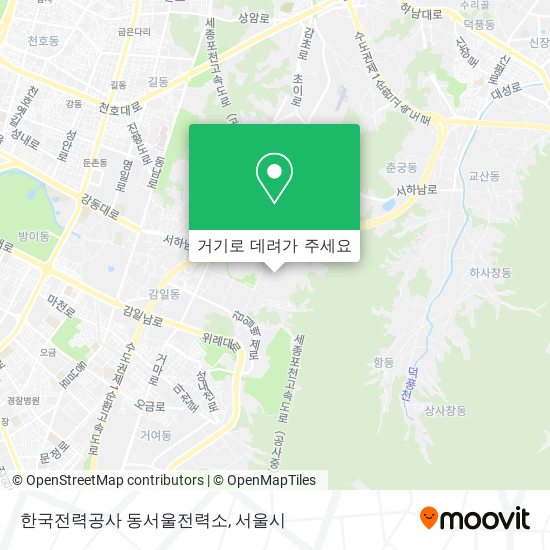 한국전력공사 동서울전력소 지도