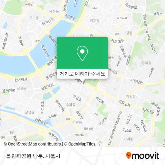 올림픽공원 남문 지도