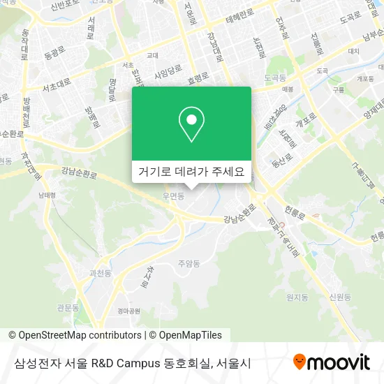 삼성전자 서울 R&D Campus 동호회실 지도